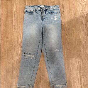 Pistola Light Blue Distressed Ankle Jeans
